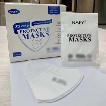 

【50pcs/Box】NAFY 95% mask protective Face masks 4 layer Anti dust Mouth Masks Anti-fog Non-disposable filter mask