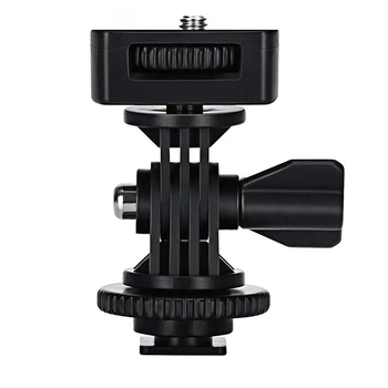 

1/4" Screw Hot Shoe Mount Adapter Adjustable Angle Pole For DSLR Camera LED Flash Light Monitor