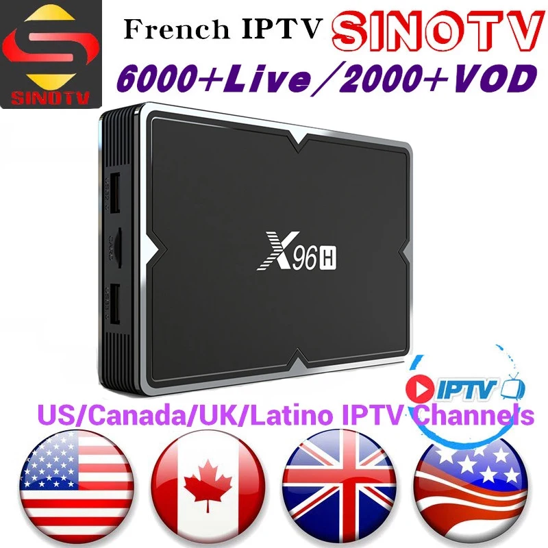 IP tv США Канада 1 год код X96H Android 9,0 tv BOX H603 IP tv Курдская Albania Австралия Африка латино Америка IP tv подписка