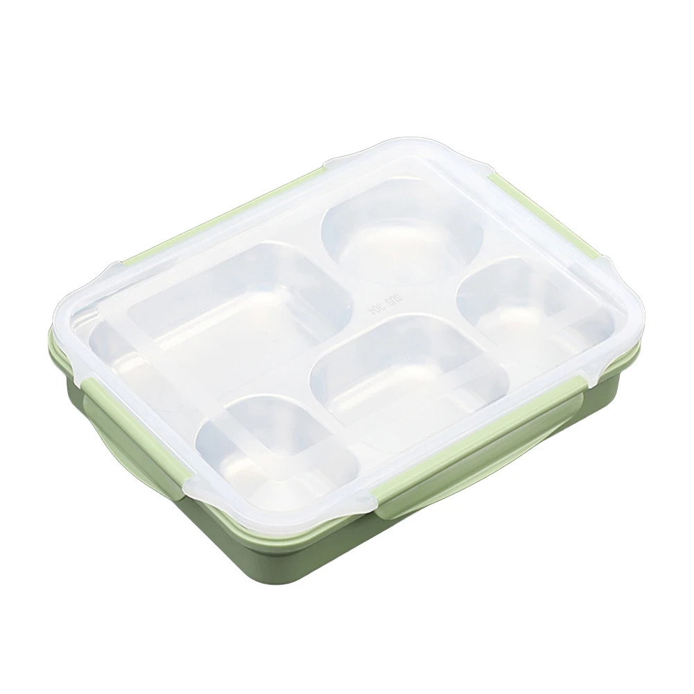 Портативный 5 сетки Снэк Ланч Bento Box герметичный контейнер для хранения еды посуда