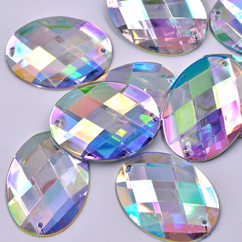 JUNAO-30x40mm-Clear-Crystal-Big-Sewing-Rhinestones-Oval-Strass-AB-Flat-Back-Crystals-Applique-Acrylic-Gems (4)