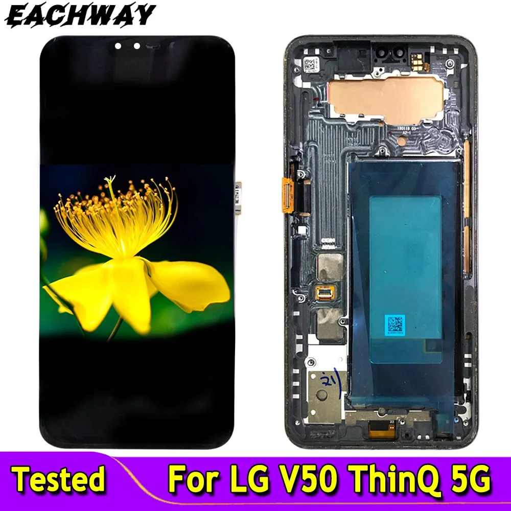 

For LG V50 ThinQ 5G LCD Display Touch Screen Sensor Panel Digiziter Assembly For LG V50 LCD LM-V500N LM-V500EM LM-V500XM Screen