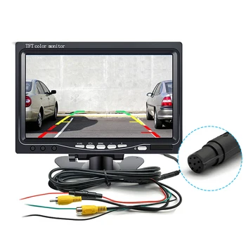 

Black 7 TFT LCD Color HD Mirror Monitor For Car Reverse Rear View Camera DVD 1x