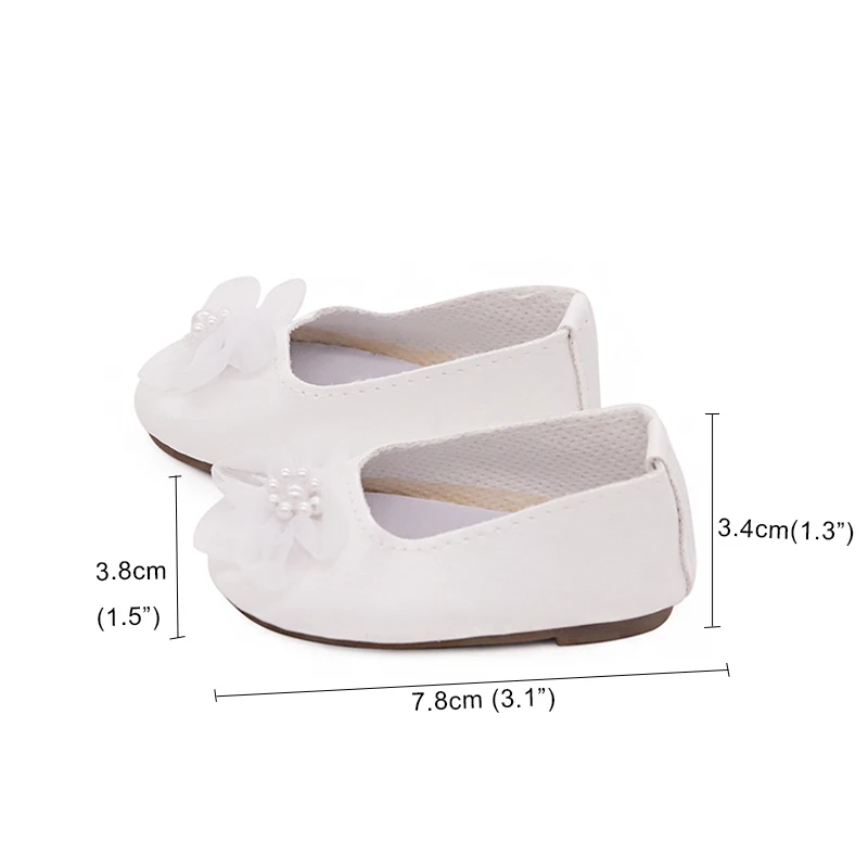 25 Style 7.5cm Doll Shoes For 18 inch Girls Doll 43 cm Baby New Born Dolls Toy Accessories
