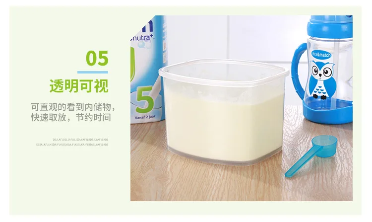 New Products Food Plastic Fresh-keeping Container Thick Transparent Refrigerator Storage Sealed Box Square Pp Milk Cans Small
