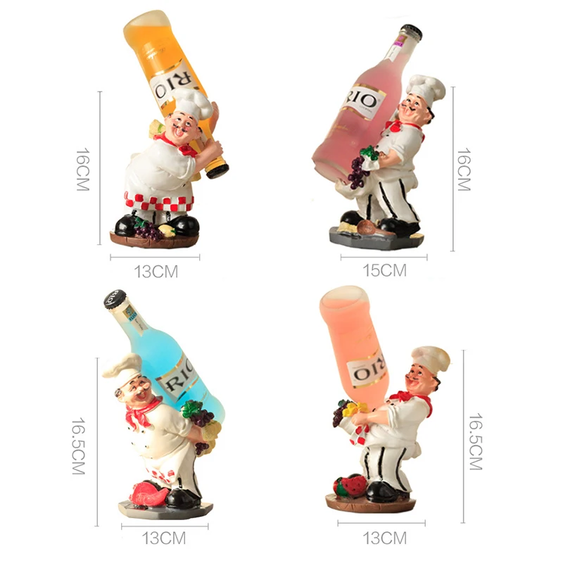 Fat Chef декоративные бутылки для вина держатель подставка итальянский шеф повар
