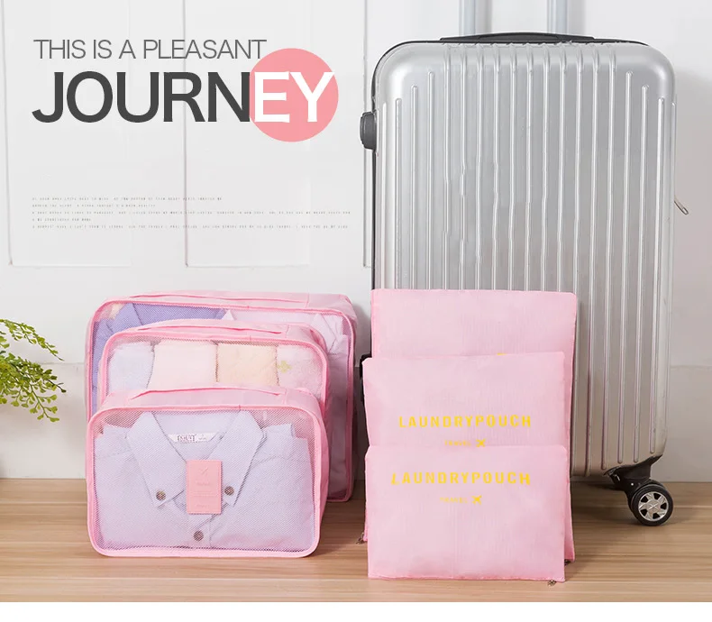 6 шт./компл. высококачественный Органайзер упаковка объемный органайзер для одежды Oxford Тканевые для путешествий Сумка багажная дорожная сумка, чемодан сумка