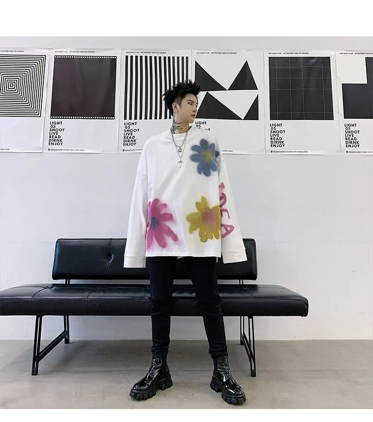 Новинка, мужской свободный пуловер в стиле хип-хоп с рисунком граффити, Толстовка для мужчин и женщин, Повседневная Свободная Толстовка с капюшоном, верхняя одежда