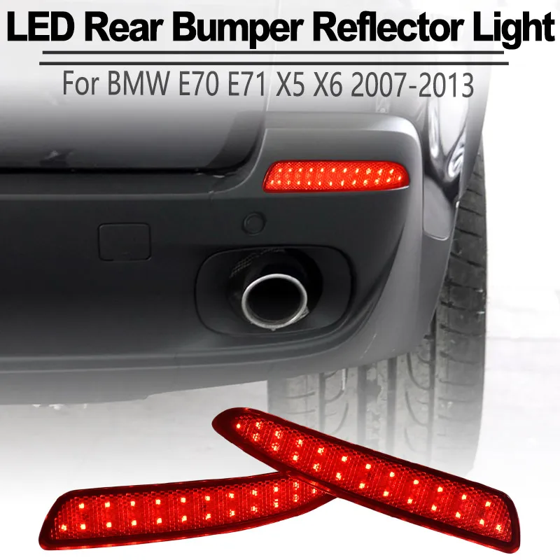 Bmw x5,e70,2006-2010用の2つの赤色レンズを備えたLEDリアバンパーリフレクター - AliExpress リアバンパー ライトリフレクター ランプ Compatible With X5 E70 2008 2009 2010 2011 20