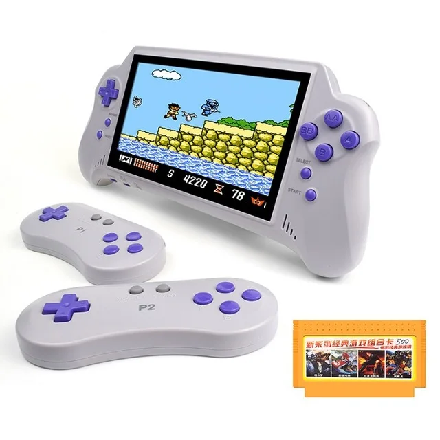 Console and Card 4K мини классическая игровая эмулятор игровая консоль 7 дюймов портативная игровая консоль NES видео игра HDMI ТВ игра Ретро видеоигра - Color: Console and Card
