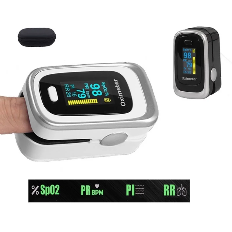 Пальцевой Пульс кончик пальца Oled SPO2 PR PI RR кислород крови с воздушными дыханиями скорость пульсиоксиметро Dedo