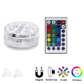 

Submersible Light Underwater LED Light IP68 Waterproof 16 Colors Swimming Pool Lamp With Remote Control For Swimming Party Decor