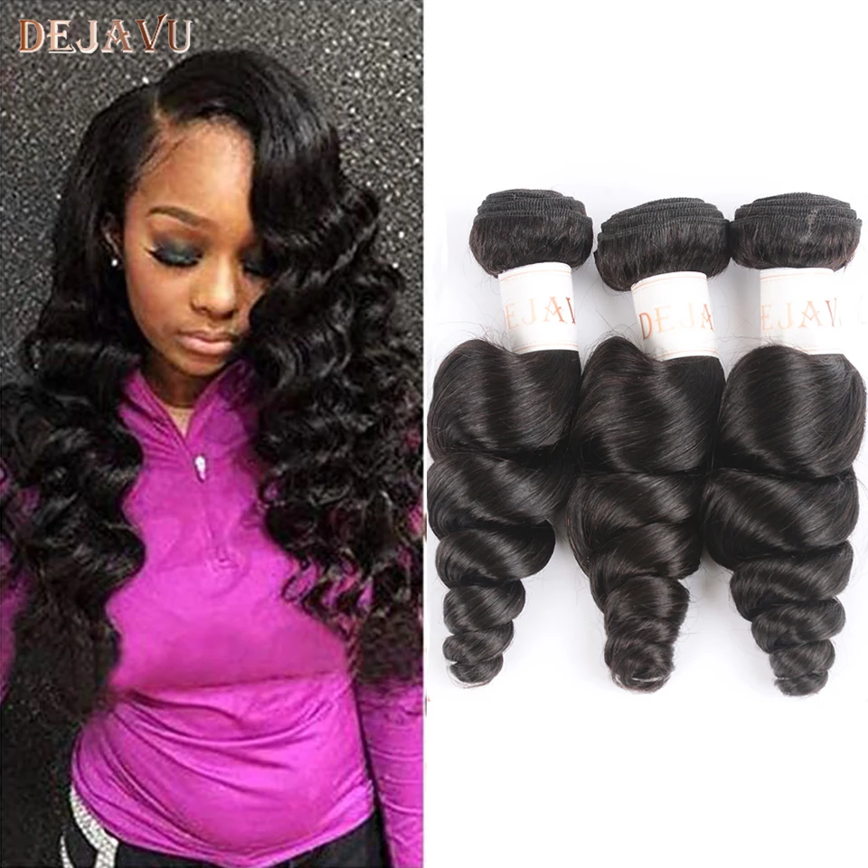Dejavu Loose Wave Bundles Peruvian Hair 3 Bundles Deals Non Remy