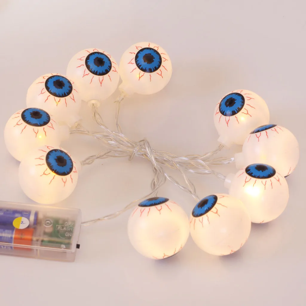 ED люстра с бусинами Хэллоуин Eyeball Light String вечерние украшения для дома солнечный свет для глаз струна высокая яркость ghost eye light