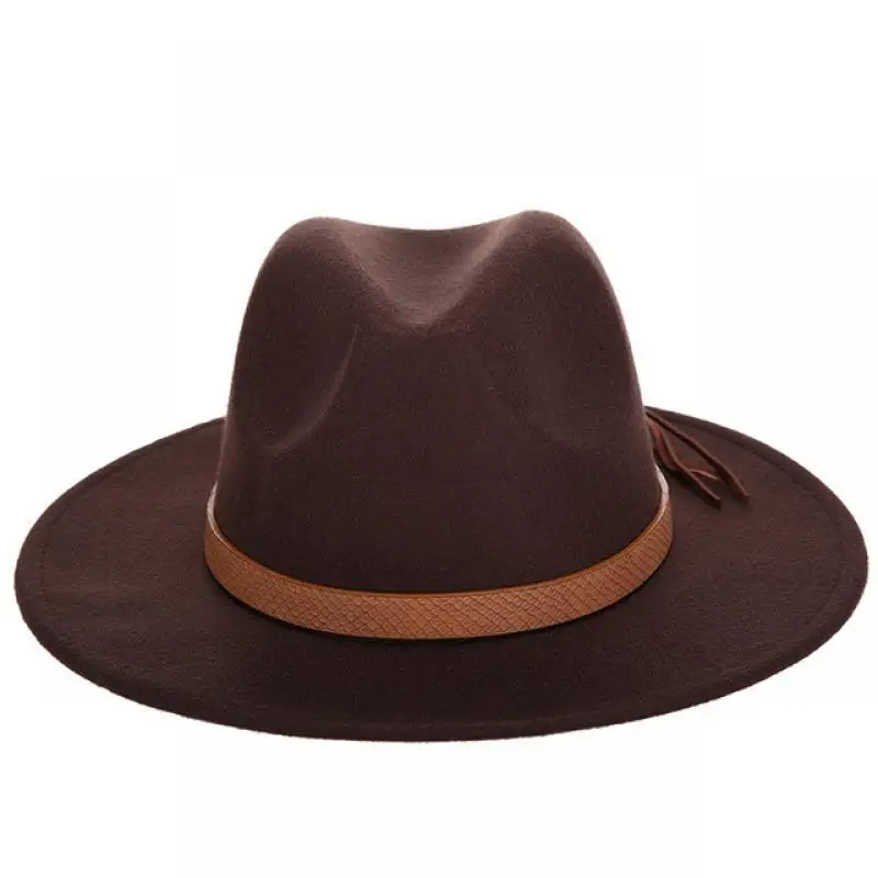 Новые осенние и зимние мужские большие размеры ковбойские шляпы Fedora кепки s 60 см