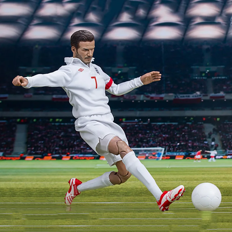 

1/6 Scale Full Set Action Figure Football Superstar No. 7 Jersey Set Beckham Legendary Star Model 12' Dolls Toys for Fans Gifts