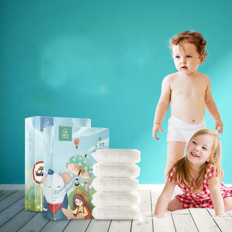 

5pcs Travel Disposable Underwear Children's Cotton Shorts Students Disposable Cotton Paper No Wash Underwear