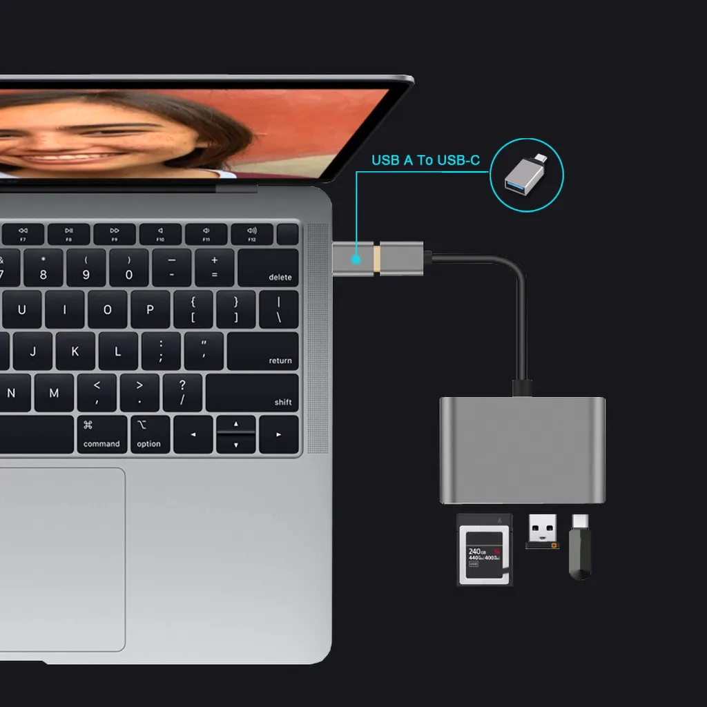 Покупка USB 3,0 концентратор тип-c до 4K X 2K HDMI зарядка кард-ридер адаптер для профессионального офиса и дома артефакты