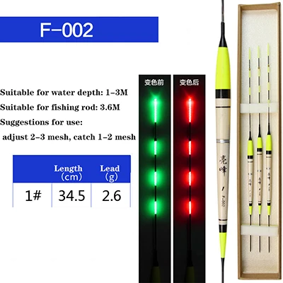 Smart Fishing Float Bite Alarm Fish Bait LED Light Color Change Automatic Night Electronic Changing Buoy With CR425 Battery G