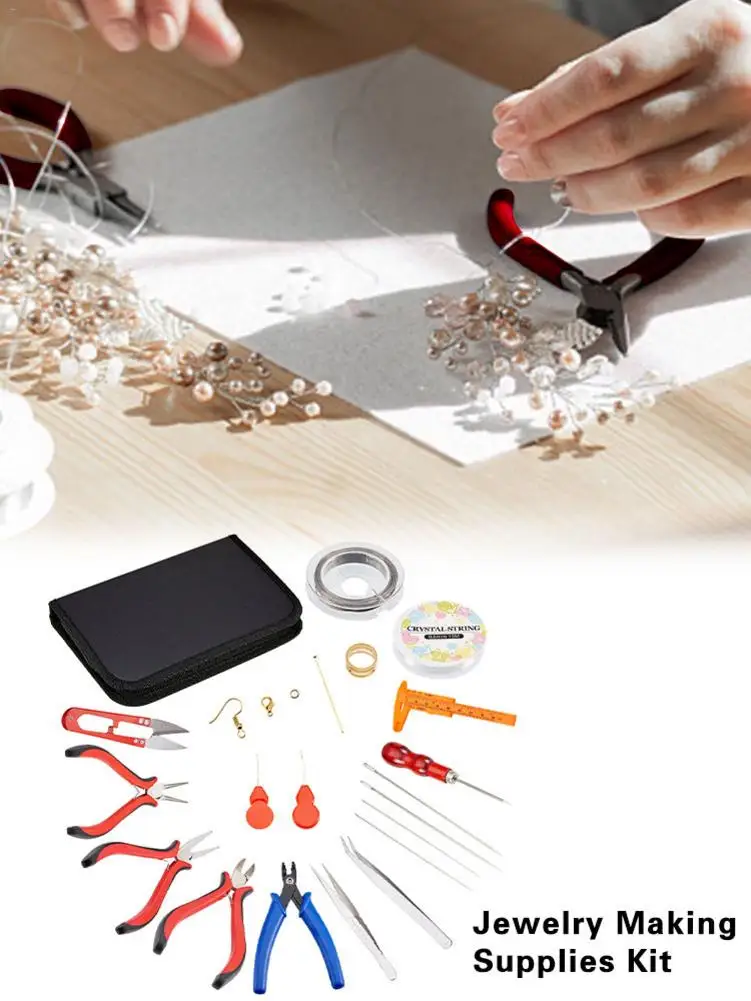 DIY Набор для создания украшений Набор для изготовления ювелирных изделий своими руками с сумкой на молнии для ремонта ювелирных изделий инструмент для ювелирных изделий высокое качество Новинка