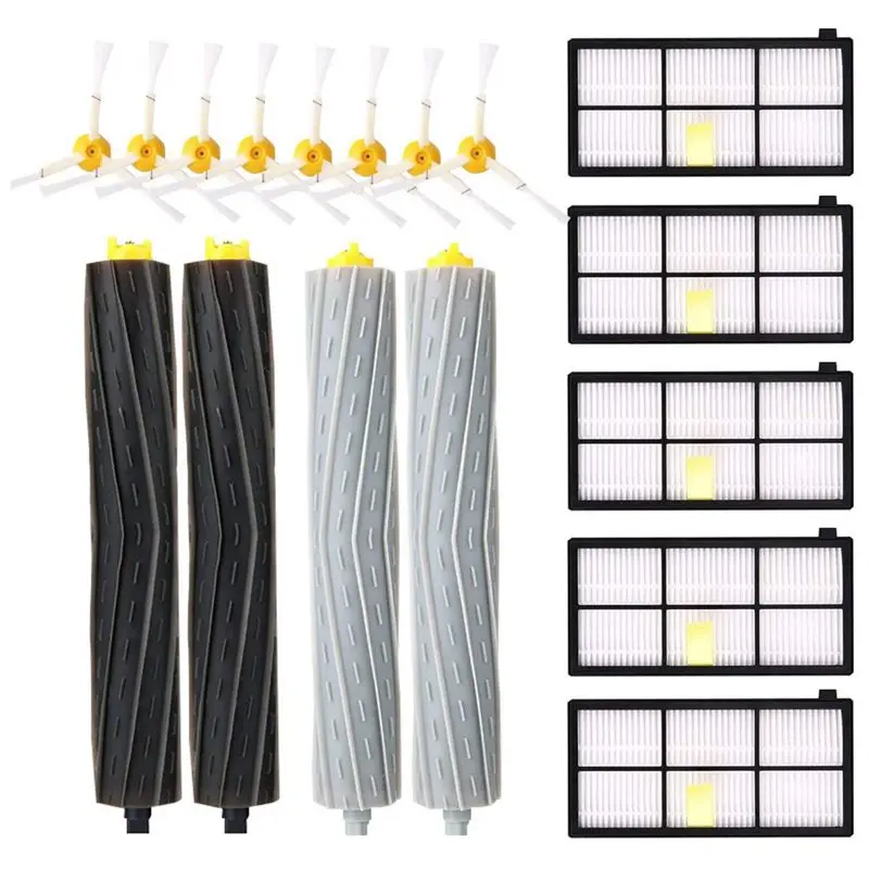 

Replacement Parts Kit for iRobot Roomba 980 990 900 896 886 870 865 866 800 Accessories Kit with 8 Side Brushes + 5 Filter + 2