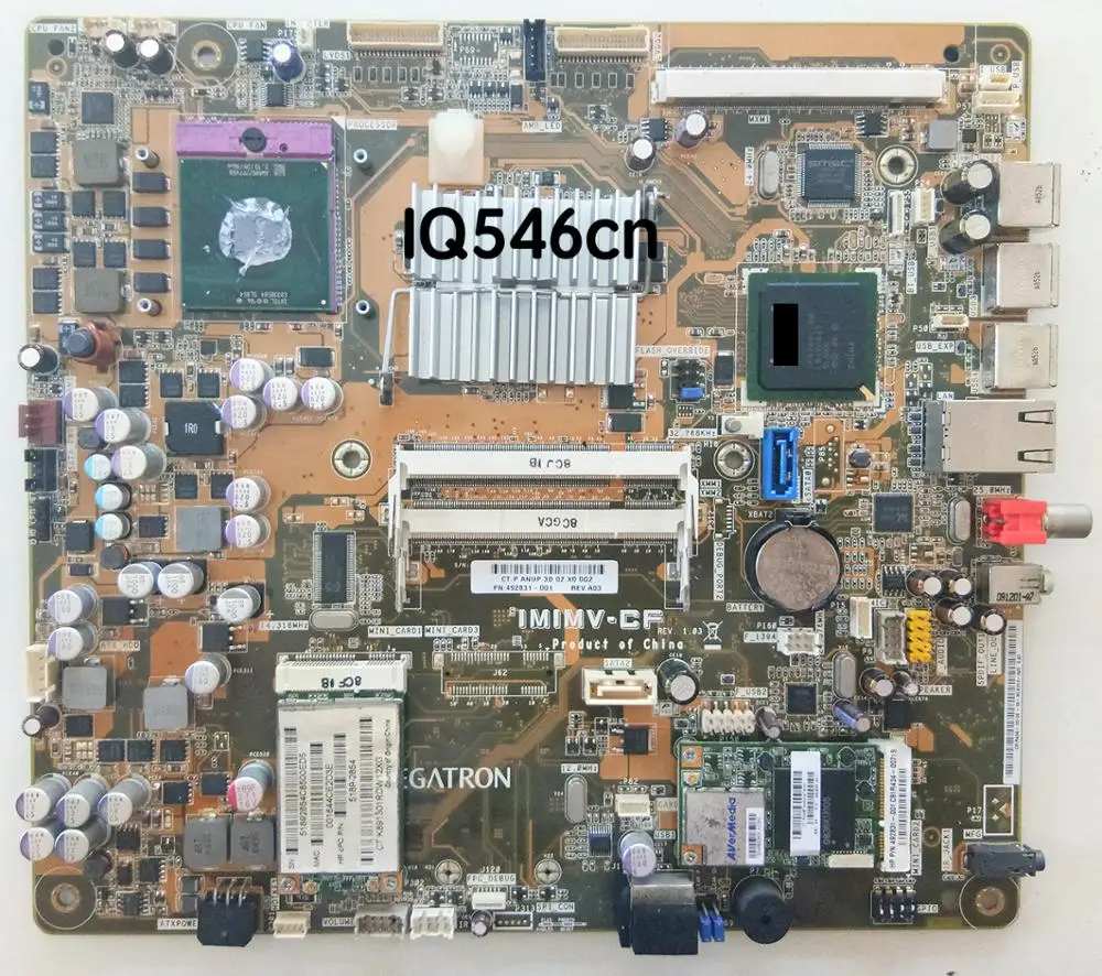 HP TouchSmart IQ546cn Desktop Motherboard 492831001 IMIMVCF Mainboard