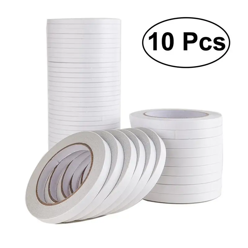 Cinta adhesiva de doble cara para manualidades, suministros de papelería para manualidades, fotografía, álbum de recortes, regalo, oficina y escuela, 10 Uds.