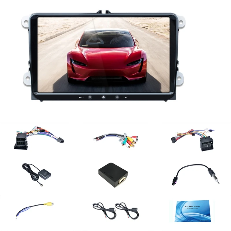 type3 Gps Радио Навигация Android 8,1 стерео, 9 дюймов 1080P пресс-экран автоматическое радио MP5 плеер встроенный wifi Bluetooth 5,0 DAB - Цвет: type3