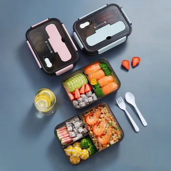 Transparent Lunch Box For Kids Food Container Storage Insulated Lunch Container Bento Box Japanese Snack Box Breakfast Boxes 2