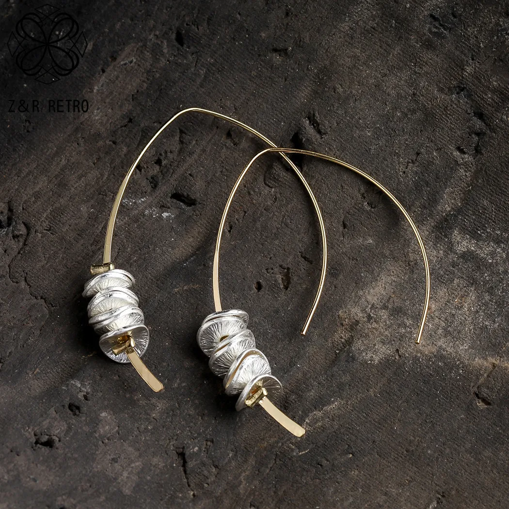 Серебряные золотые серьги-гвоздики для женщин, новинка, ювелирное изделие, белые металлические подвески, модные висячие серьги-подвески, подарок