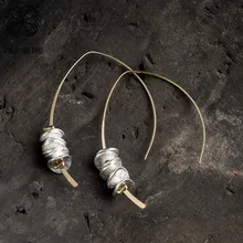 Серебряные золотые серьги-гвоздики для женщин, новинка, ювелирное изделие, белые металлические подвески, модные висячие серьги-подвески, подарок