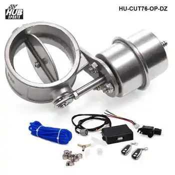

Exhaust Control Valve Set With Vacuum Actuator CUTOUT 3" 76mm Pipe OPEN STYLE with Wireless Remote Controller HU-CUT76-OP-DZ