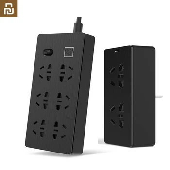 

Original Youpin TP 6 Ports Power Socket Overload Protection 750 Retardant Flame Home Electronic Extension Socket Black