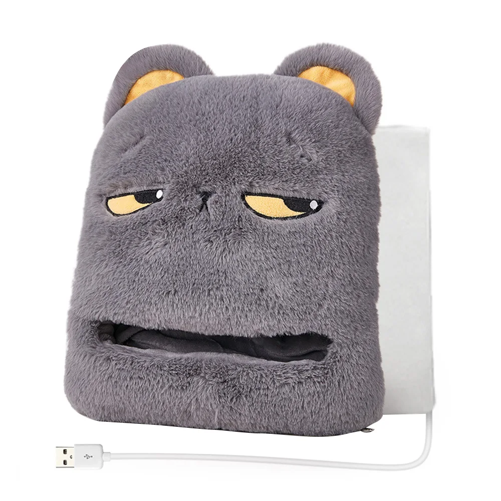 Dog gray Зимние USB электрогрелки, теплые тапочки для ног, софа, стула, грелки, грелки - Цвет: Dog gray