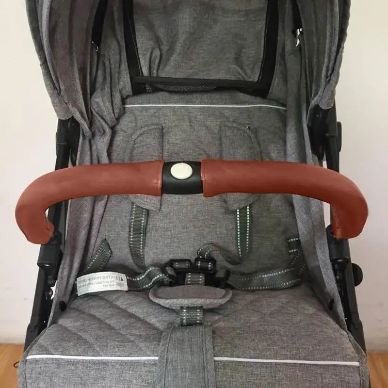 Baby Stroller Accessory Pram Handrails Leather Baby Carriage Armrest