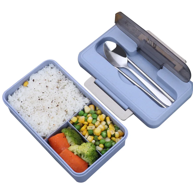 

Leakproof Lunch Box Portable Hiking Camping Office School Food Container Microwave Heating Keep Fresh with Tableware Bento Box