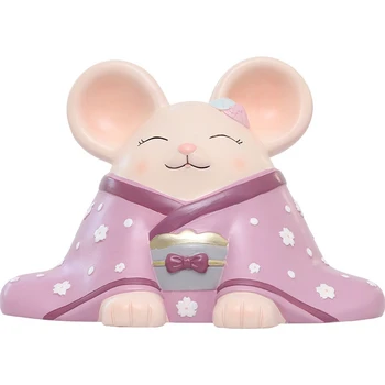 

Japanese Style Cartoon Mouse Save Money Piggy Bank Creative New Year Gift Desktop Home Decoration