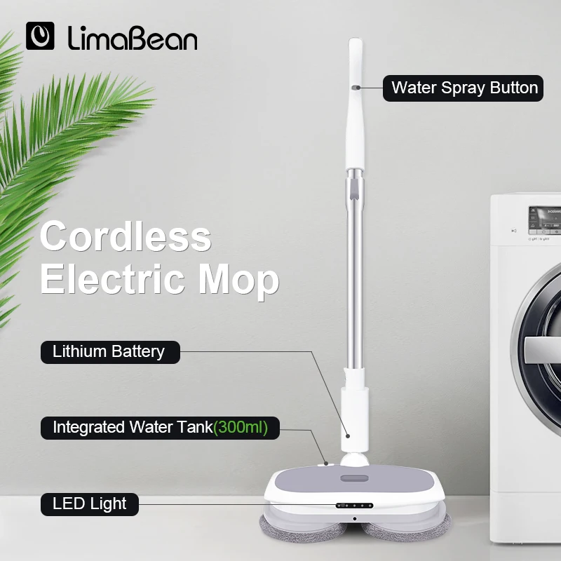 

2020 Limabean Electric Mop Floor Cleaning Machine Mopping Robot Electric Sweeper Broom Floor Washing Machine Cordless Mop
