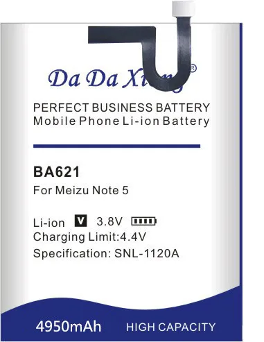 BA621 4950 мАч батарея для Meizu Meilan Note 5 M5 Note5 запасные аккумуляторы для телефонов+ Подарочные инструменты+ наклейки