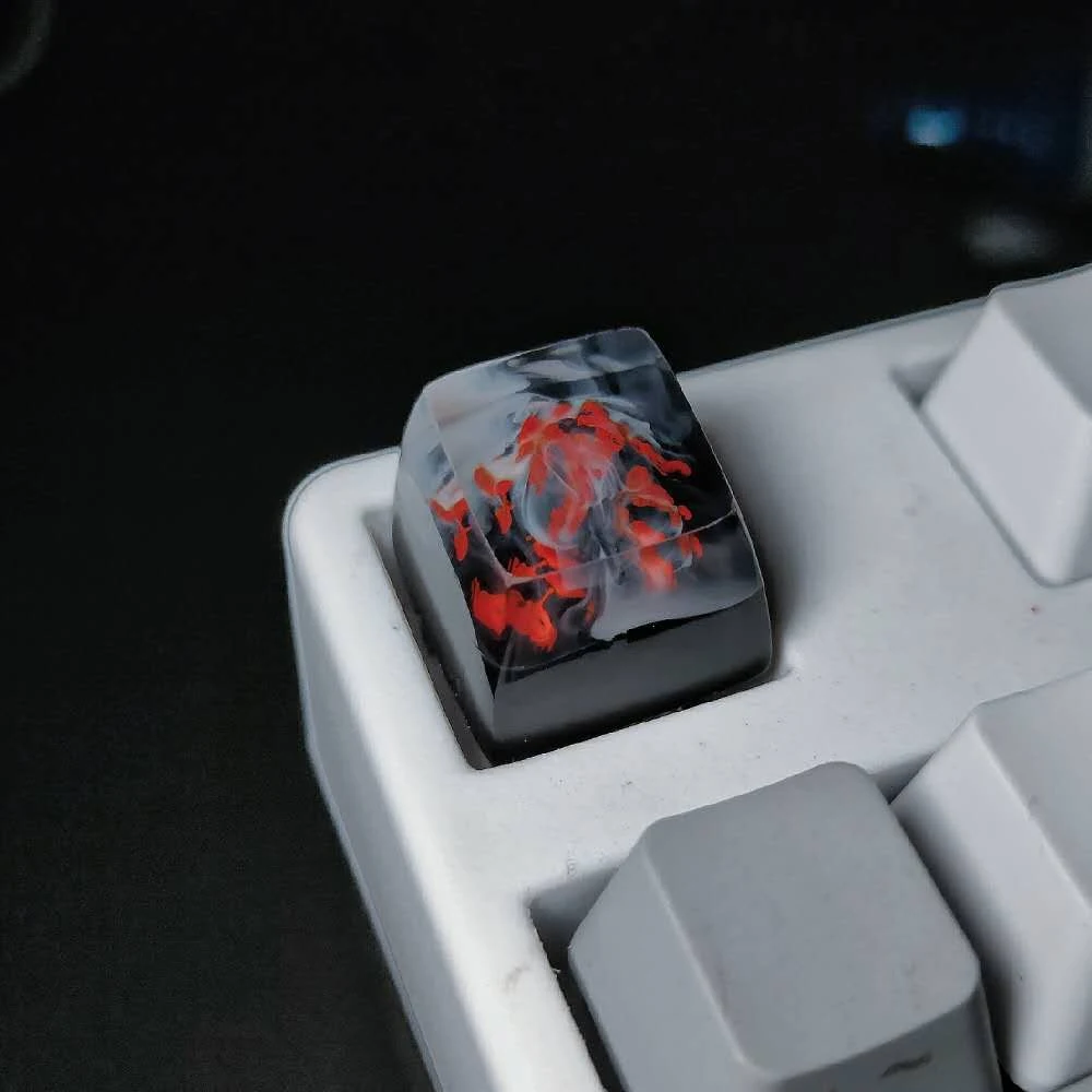 

1pc Resin Keycap Volcanic cloud keycap game mechanical keyboard cap accessories personalized light transmission handmade ESC Key