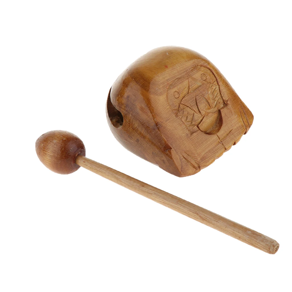 

Wooden Fish Block Clapper Percussion Sound Beat Kid Early Music Learning Toy
