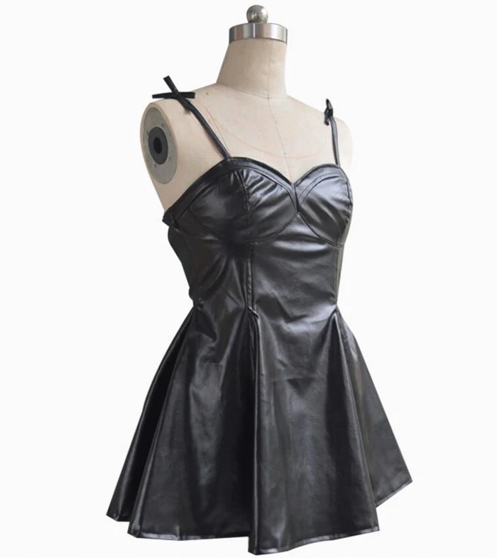 2019Anime-The-Future-Diary-Gasai-Yuno-Black-PU-Leather-Fancy-Dress-Cosplay-Costume-Mirai-Nikki-Braces (2)