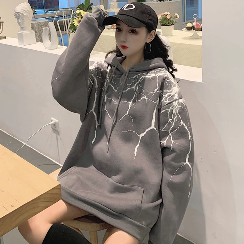 JoinYouth Harajuku теплые зимние толстовки женские 2019 японский стиль печати с капюшоном BF