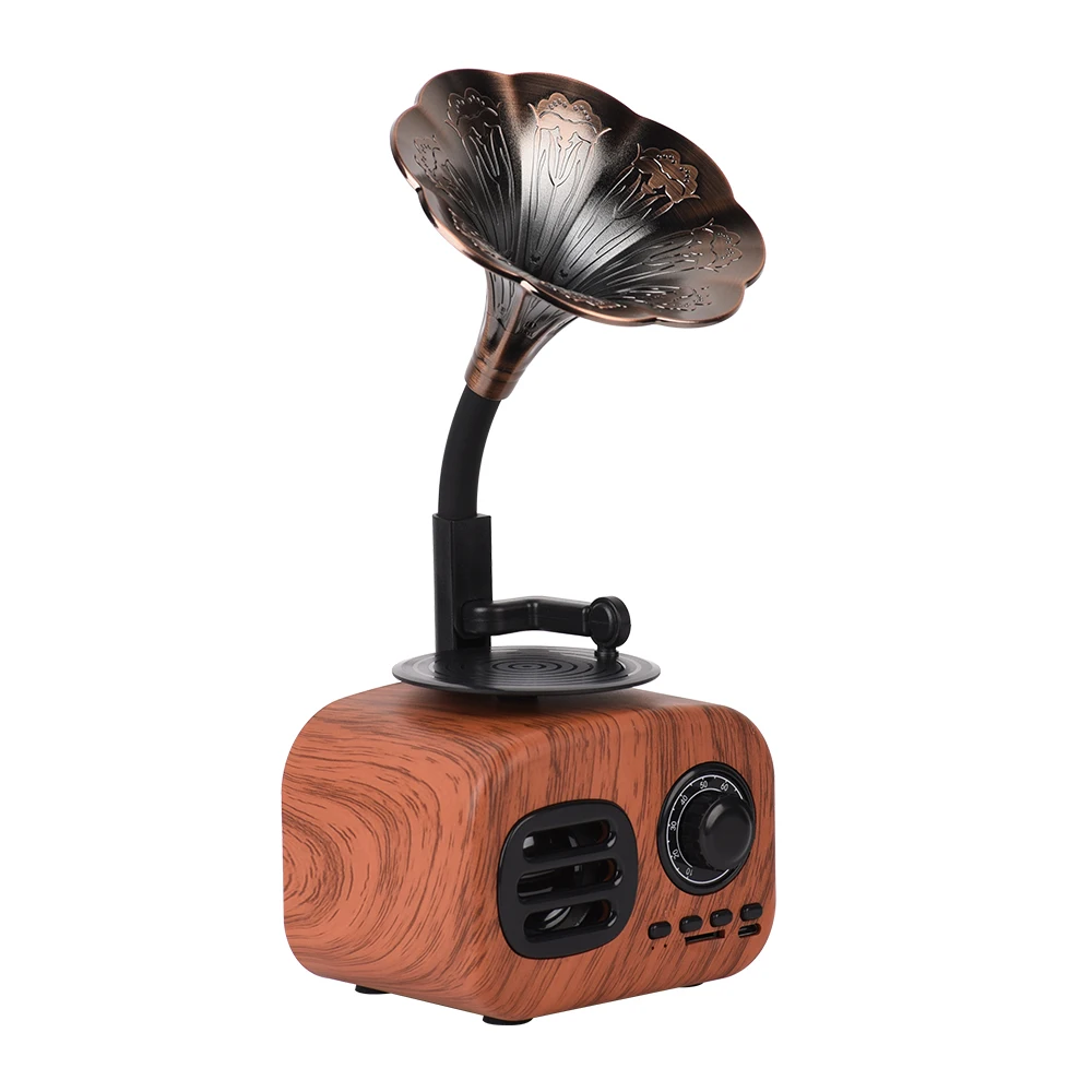 Беспроводной Bluetooth-динамик в стиле ретро винтажный граммофон портативный