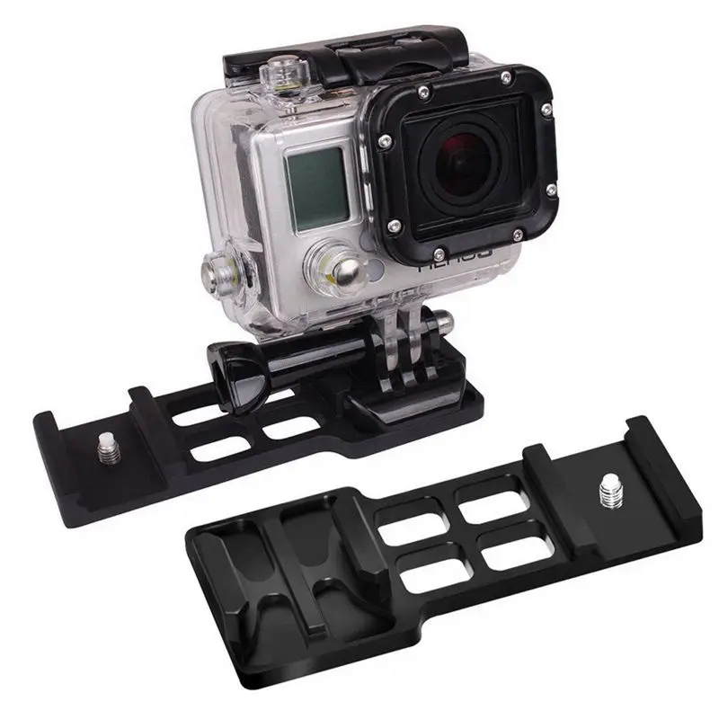 Cantilever Picatinny Weaver Rail Side Mount for GoPro Hero 4 3 2 1 Camera Also Compactible with Quick Release Buckle of SJCAM, S