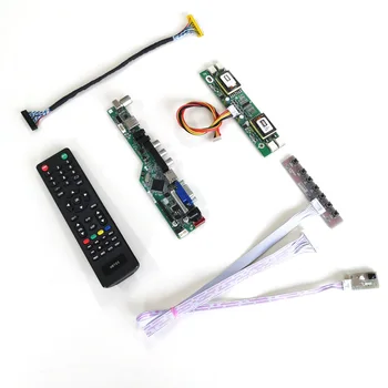 

For M220EW01 V0 V2 keyboard+Remote+Inverter LCD panel monitor HDMI VGA USB AV RF LVDS 4CCFL 30Pin T.V56 drive card board DIY kit