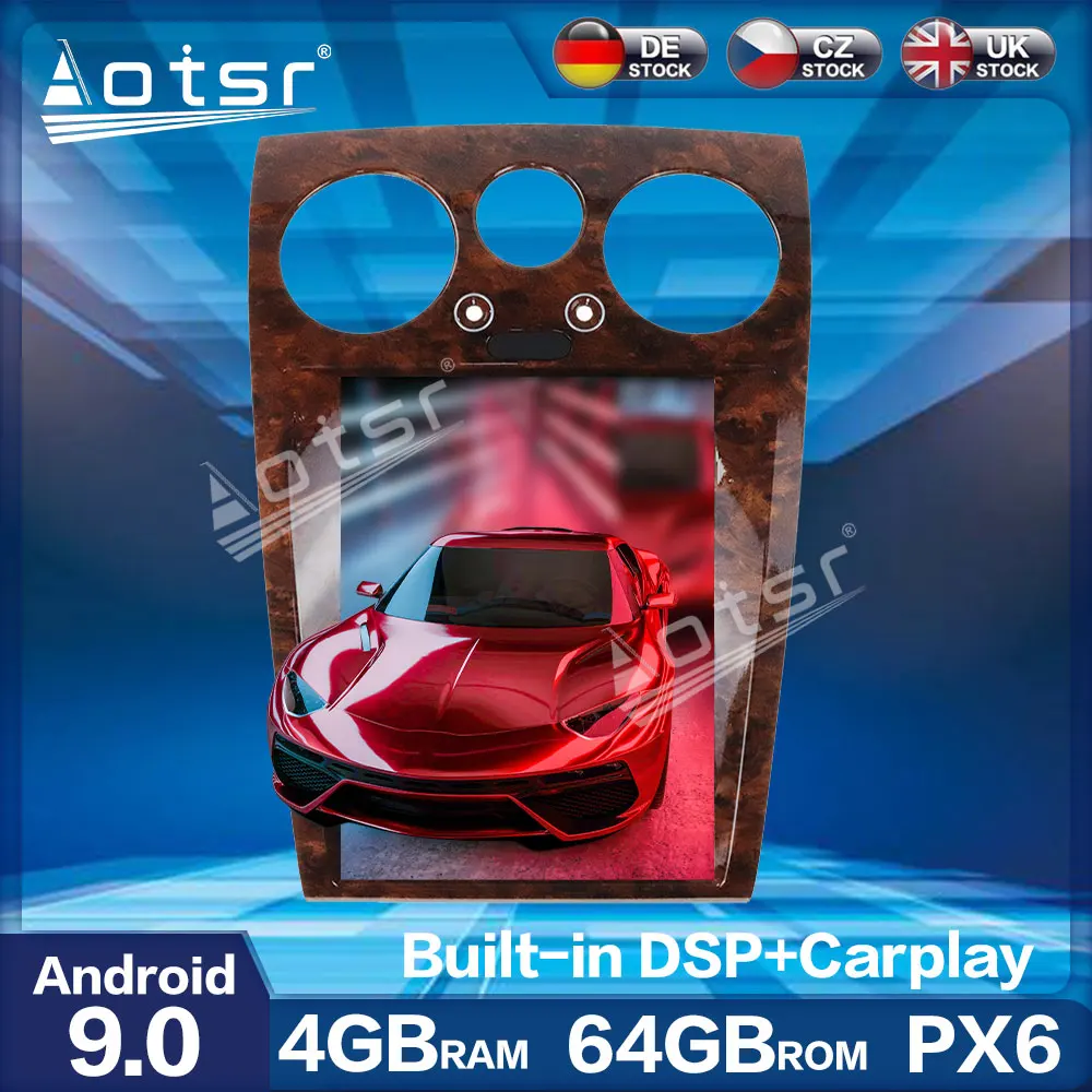 Aotsr вертикальный экран Tesla стиль Android 9 0 CARPLAY автомобильный Радио плеер для Bentley