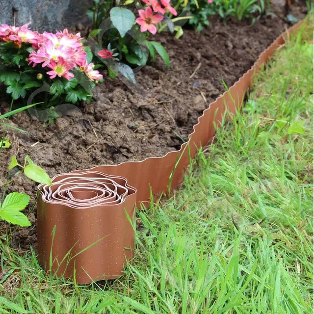 Műanyag Gyep Szegély Széle Kerti Fű Kerítés Fali Autópálya Tekercs Út Hajtás - Image 4