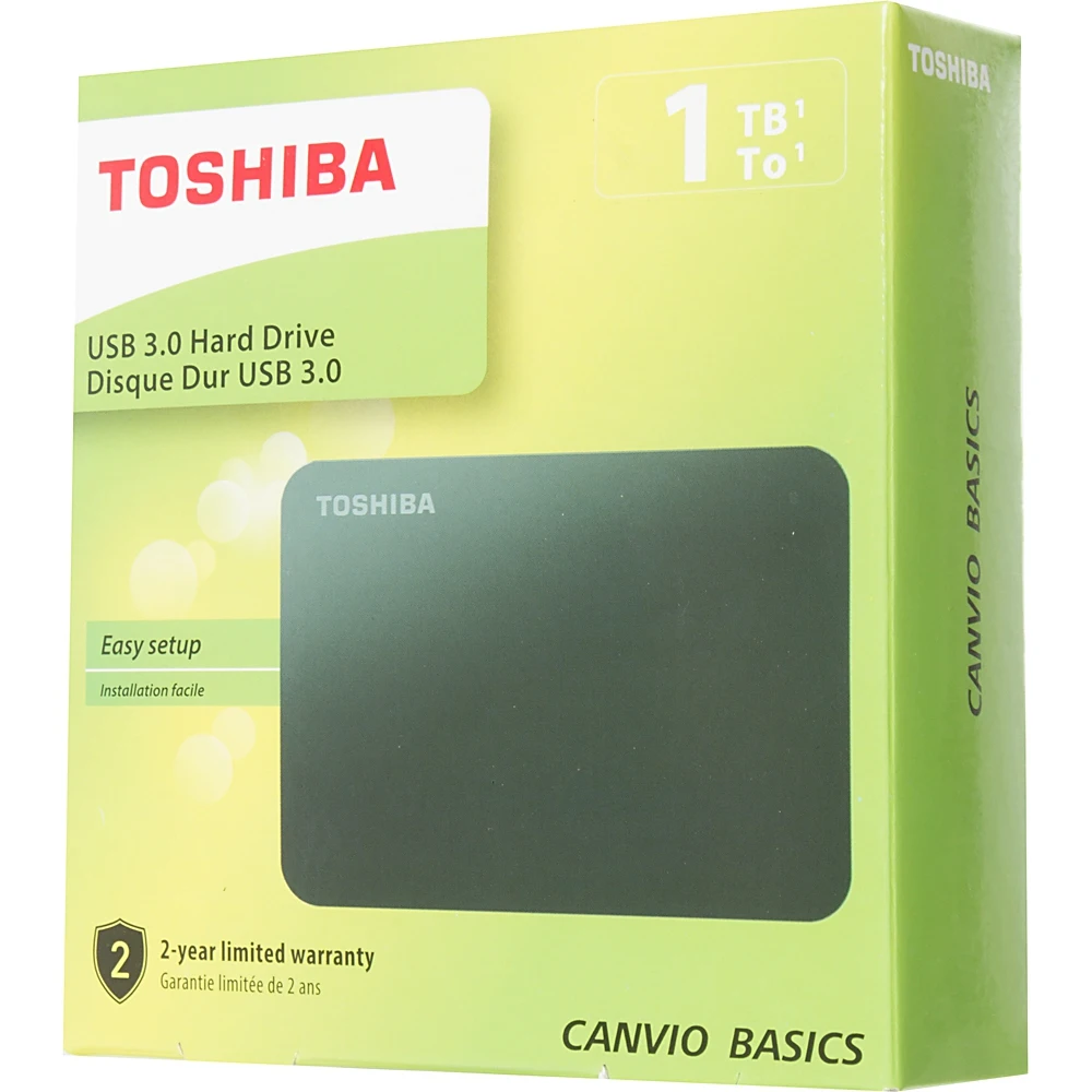 Жесткий диск Toshiba USB 3.0 1Tb HDTB410EK3AA Canvio Basics 2.5" черный