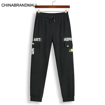 

Autumn Men Plus Fat Plus Size Leisure Sports Pants Super Male Fat Man Knitting Close The Mouth Overalls Male